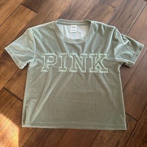 Velvet Green Victoria’s Secret PINK Short Sleeve Shirt